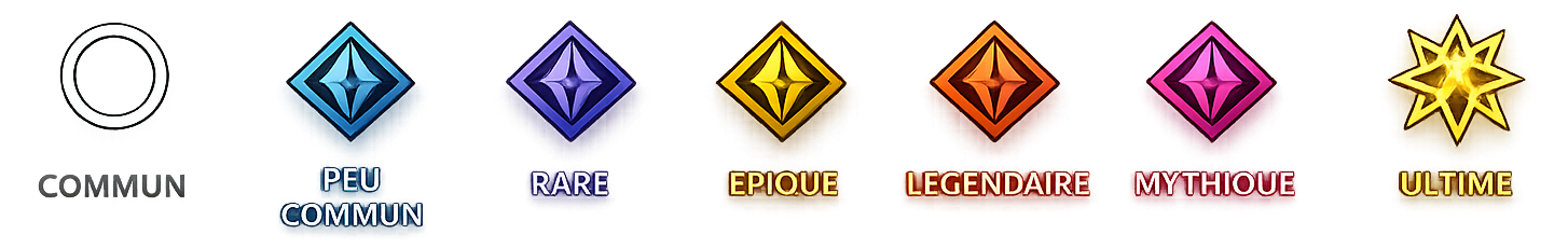 badges couleurs niveaux progression geek