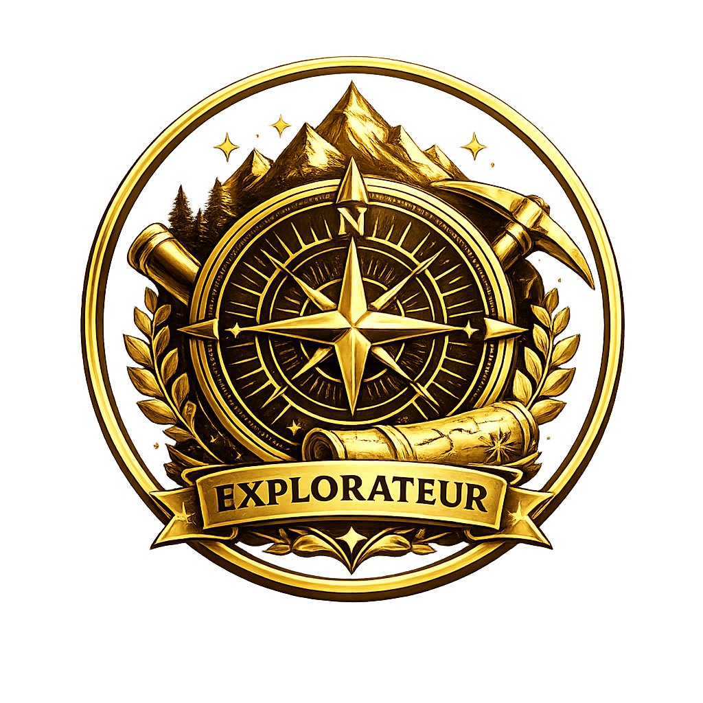 badge explorateur aventure univers geek